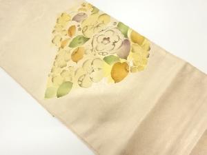 松皮菱に花模様袋帯